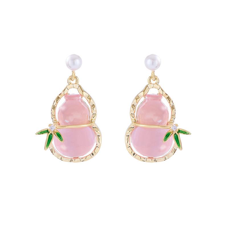 SUYU Women's Light Luxury Design Tassel Gourd Pendant Earrings Fashionable And Versatile Niche Design Earrings Daily Accessories