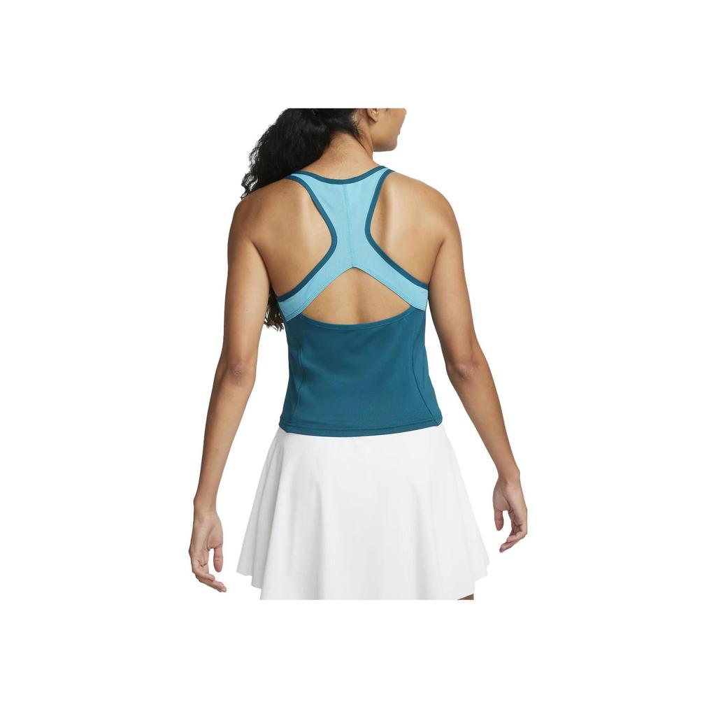 Nike Court Dri-FIT Slam Logo Print Color Block Tanktop Damen Tops Blau FD7929-381