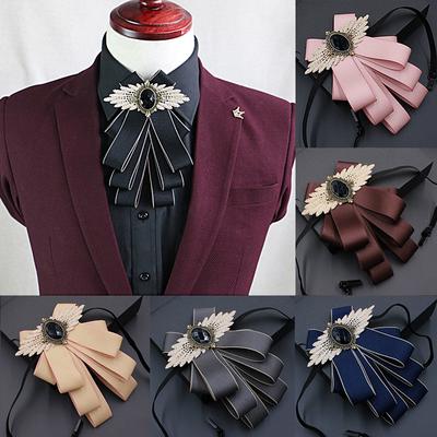 Herren-Hochzeitsformelle Fliege, Hemd-Krawatte, Party-Krawatte, Strass-Halsdekoration, Accessoires, Satin
