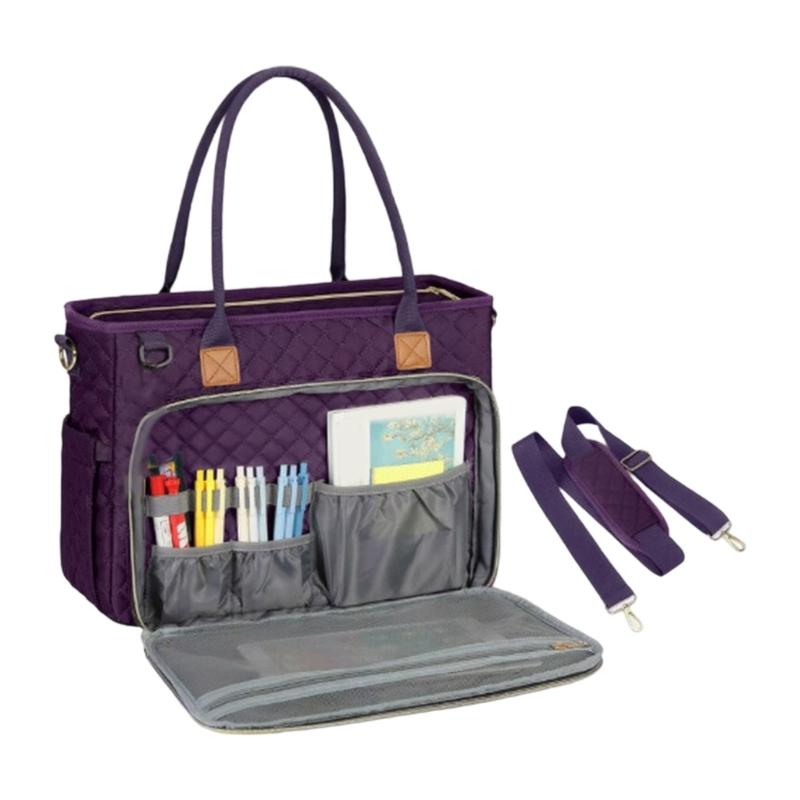 Teacher Toted Bag Work Laptop Bag with Cup Holder,Nurse Bag Professional Briefcases Business Computer Purses Handbag