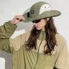 Anti-UV Quick-drying Fisherman Hat - Fashion Splicing Color, Wide Brim Drawstring, Sun Protection for Hiking Camping