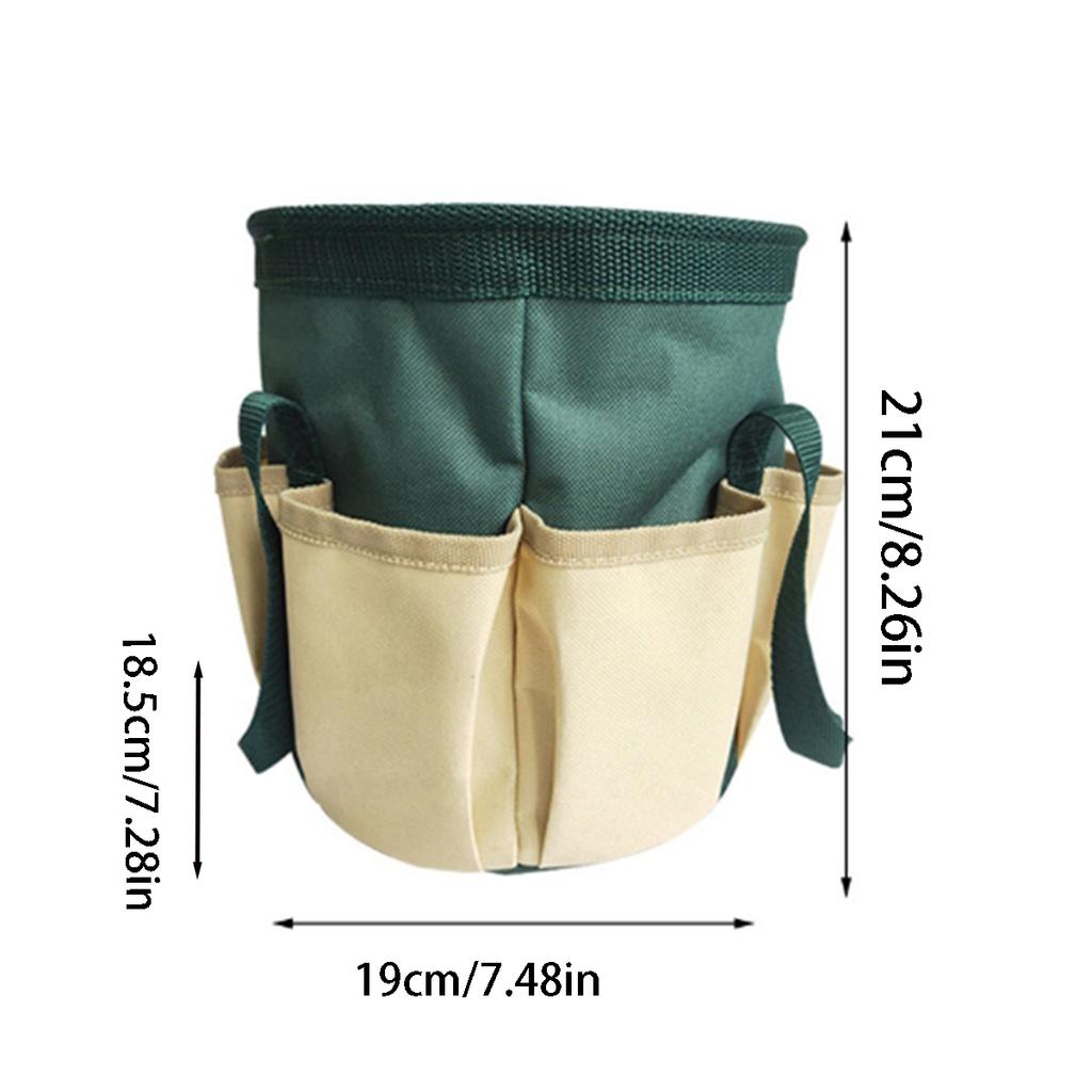 Green Oxford Cloth Garden Leaf Storage Bag Garden Tool Bag Life Organizer Bag Garden Garbage Bag Garden Pruning Kit 1 Pack