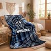Leeds United Football Print Flannel Blanket Soft Warm Sofa Bed Throw Blanket For Home Office Bedroom