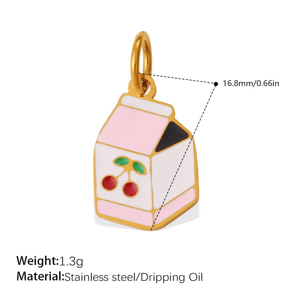 ins wind cute dripping drink shape pendant female personality small jewelry accessories