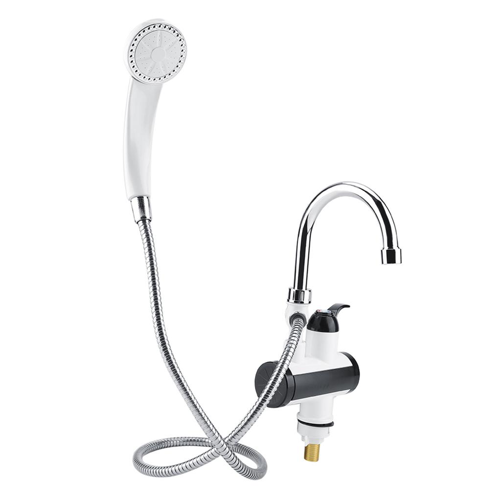 Instant Hot and Cold Water Dispenser Heater Heating Faucet Temperature Display + Shower head