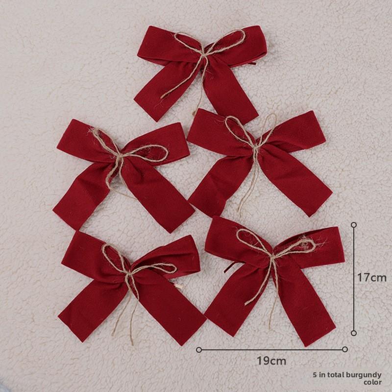 

Holiday Tree Ornament Collection With Sparkling Butterfly Bows For Christmas Home Decor Small Red