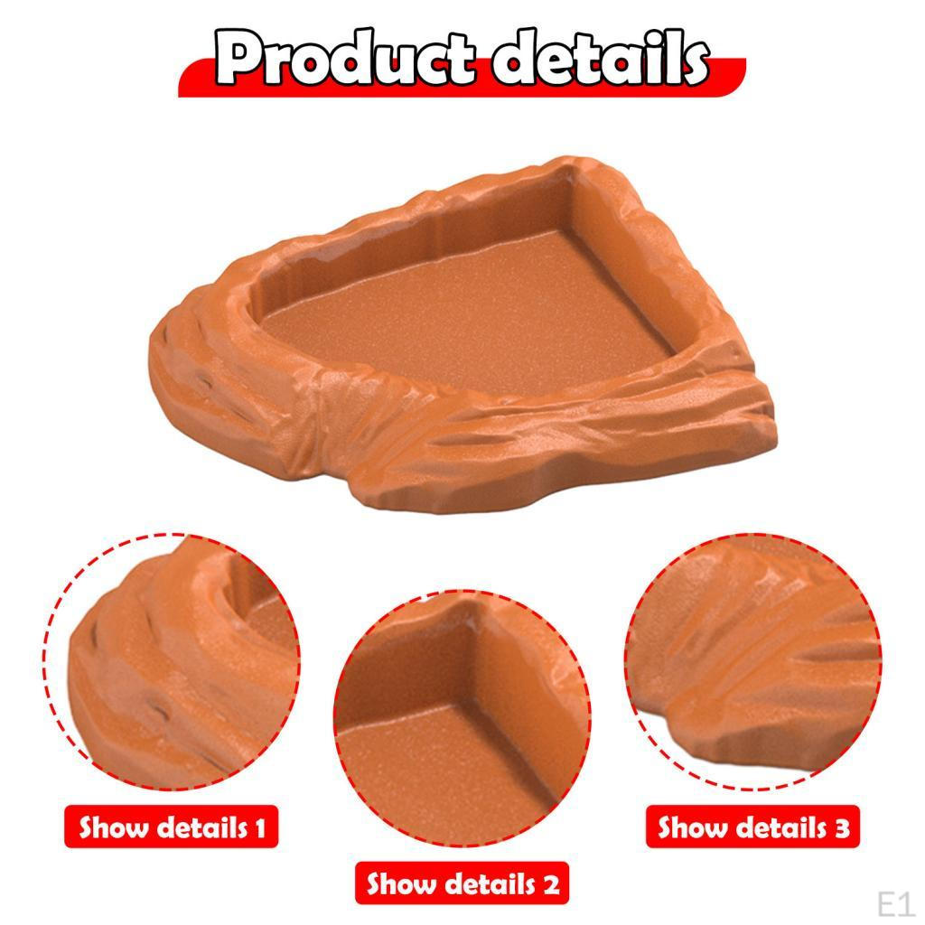 Corner Reptile Feeder, Multi-purpose Water Bowl for Terrariums, Turtles, Chameleons, And