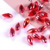 50 Stück Mehrfarbige Kristall-Tropfenperlen mit Kreuzloch Wassertropfen Facettierte Glasperle zur Schmuckherstellung Halskette Armband Ohrring DIY
