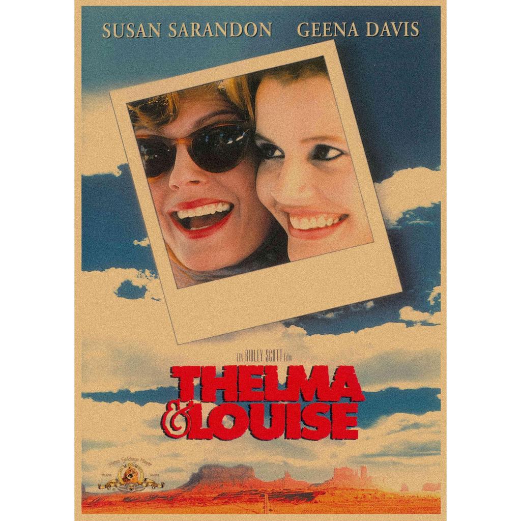 Thelma & Louise Retro Poster Kraftpapier Wandkunst Wandbild 364