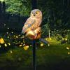 Solar Resin Owl Garden Ornament and Bird Deterrent Light