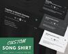Personalised Song Shirt, Custom Song, Music Player & Lyrics