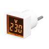 EU Plug AC 50-500V LED Digital Voltmeter 30mm Round Mini Voltage Meter Indicator Light Volt Tester Test Gauge Amp Detector