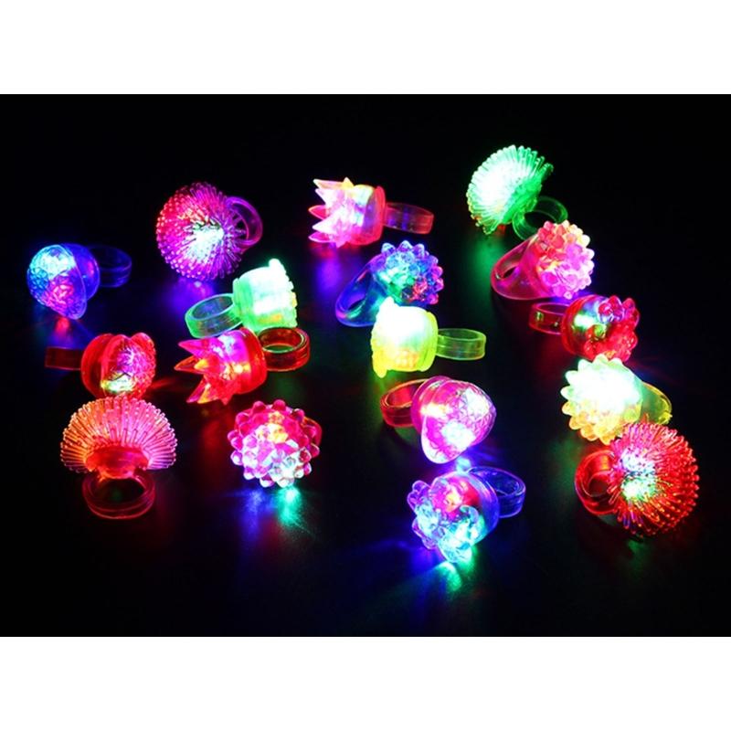 Glow Ring LED Glow In The Dark Party Stand Out At Halloween Birthdays and Concerts Household Decoration