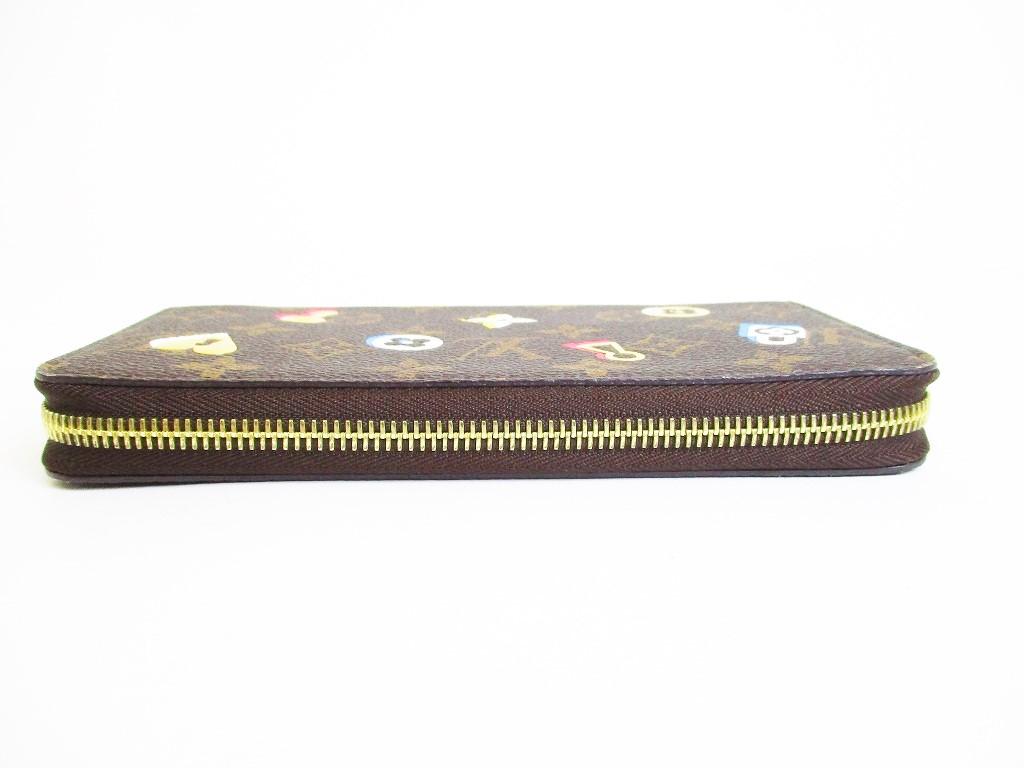 Authentisches LOUIS VUITTON Monogramm Love Lock Leder Runder Reißverschluss Zippy Portemonnaie #7763 Generalüberholt