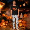 Family Matching Halloween Printed Pajama Set - Short Sleeve Top and Pants for Parent and Child