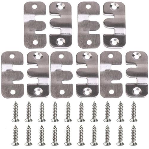 SSZYMAOYI Picture Frame Hooks, Set of 10, Stainless Steel Wall Hanging Hardware, Discreet Picture Hooks for Hanging Picture Frames, Decorative Items,