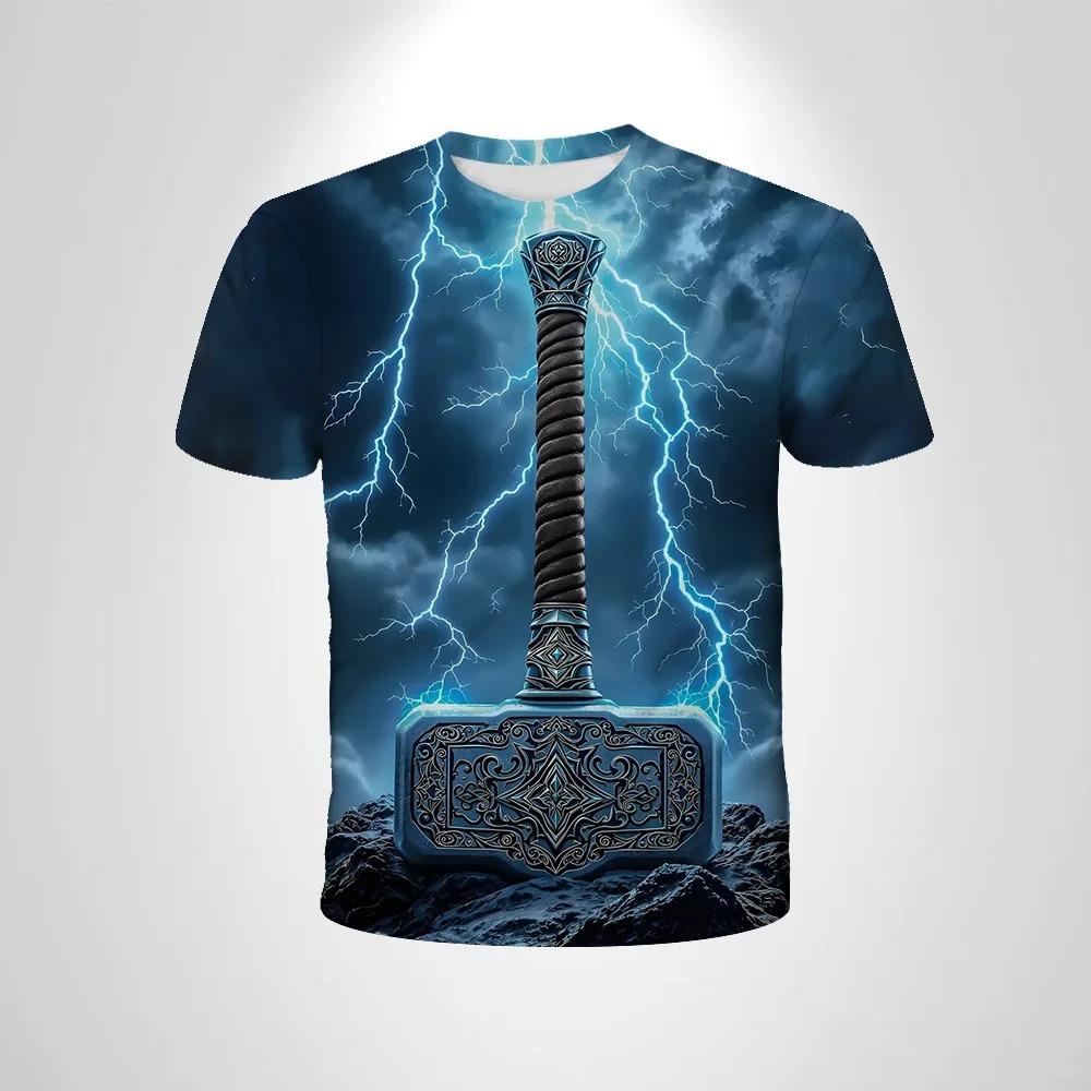 Men's Marvel Superhero Avengers 3D Printed T-shirt Street Style Urban Fashion Short Sleeve Top Creative Hip Hop Cool O-neck Clothing