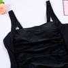 One Piece Swimsuit for Women Square Neck Ruched Design Slim Fit Swimwear Comfortable Stretch Fabric Beachwear Bathing Suit