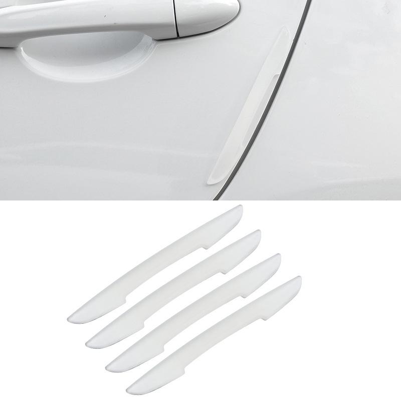 4PCS New Car Side Door Edge Protector Protective Strip Scrape Guard Bumper Guards Handle Cover 3D Sticker car styling emblem