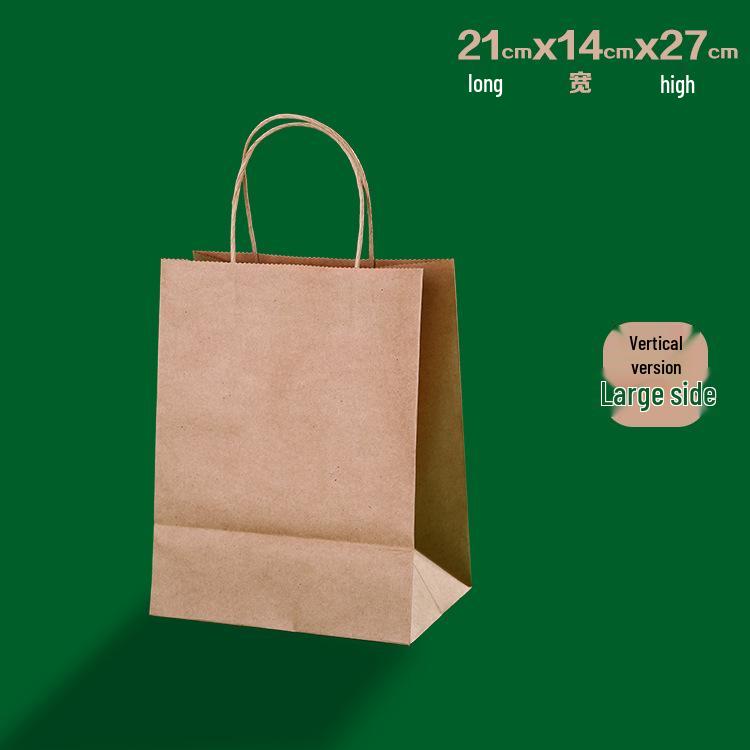 Kraft Paper Tote Bag for Milk Tea, Gift, or Shopping with Logo Printing
