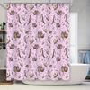 Cute Dachshund Dog Shower Curtain Waterproof Bath Decor German Hound Bathroom Set Vintage Pet Lover Gift Home Textile