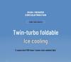 Desktop Dual Head Folding Fan with LED LCD Display & Hook - Portable Ceiling Fan with Night Light