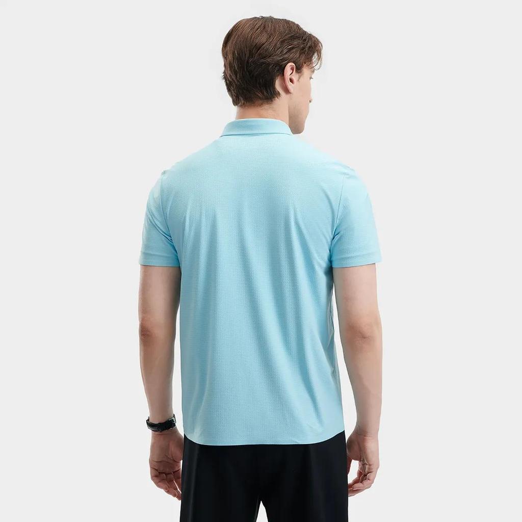 FILA Polo Shirts Men's Tiffany Blue Polo Collar Moderate Straight Fit (Unisex) Polo Shirts F11M422120FLB
