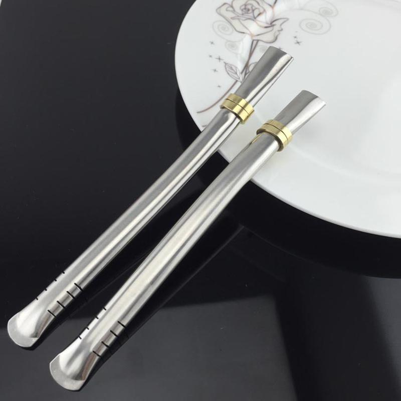1PC Stainless Steel Drinking Straw Tea Filter Yerba Mate Tea  Reusable Tea Tools Straws Washable Bar Accessories