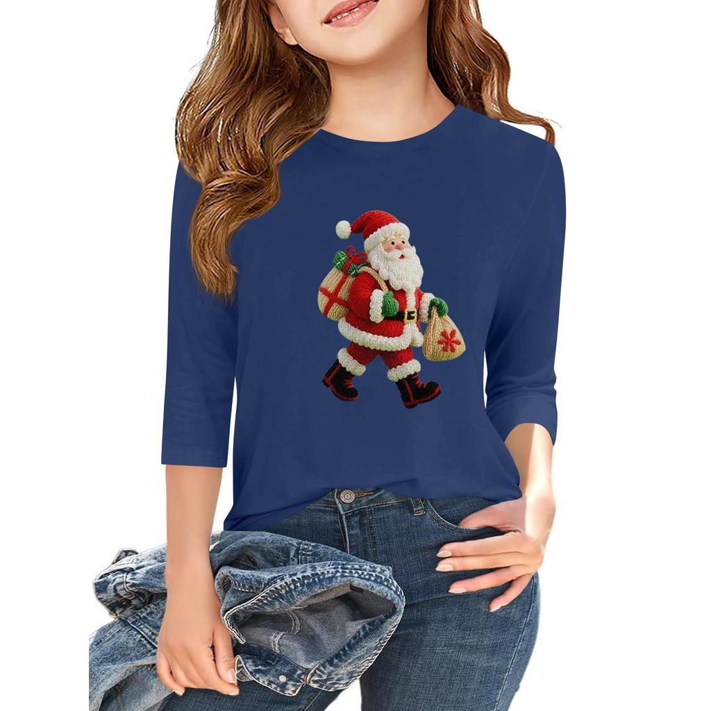 Dětské ležérní tričko s 3/4 rukávem a potiskem ke Dni nezávislosti, s kulatým výstřihem