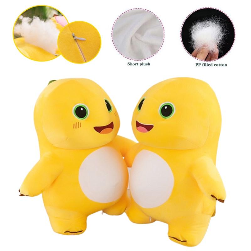 Yellow Dinosaur Plush Toys Xiao Qi Stuffed Animal Dolls Kids Bday Gift Decor
