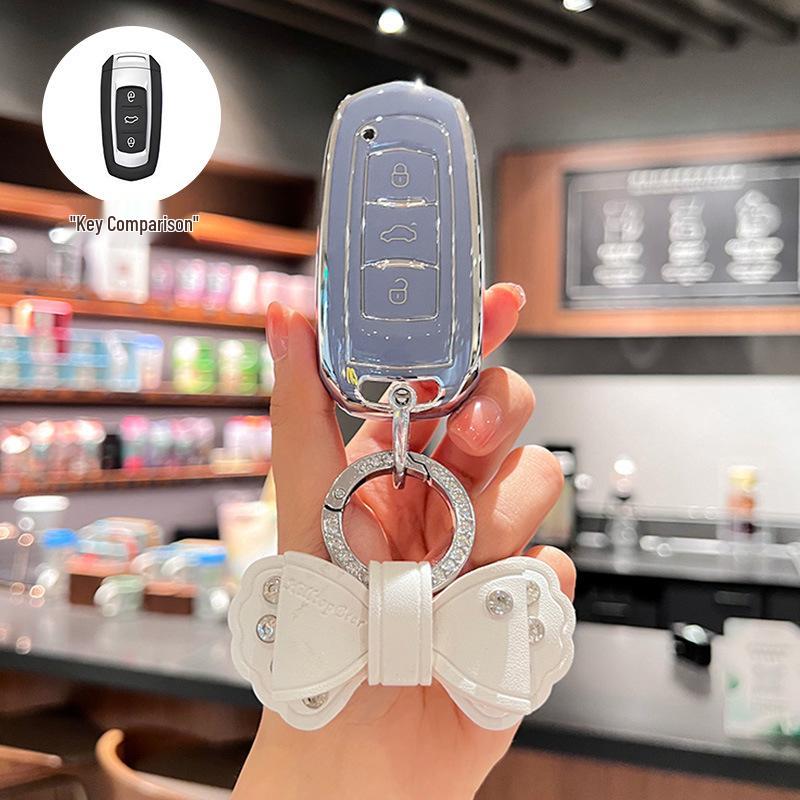 Compatible with Geely Panda Mini, Mini Boyue, Vision X3, Emgrand GS, Borui, Premium Key Case.