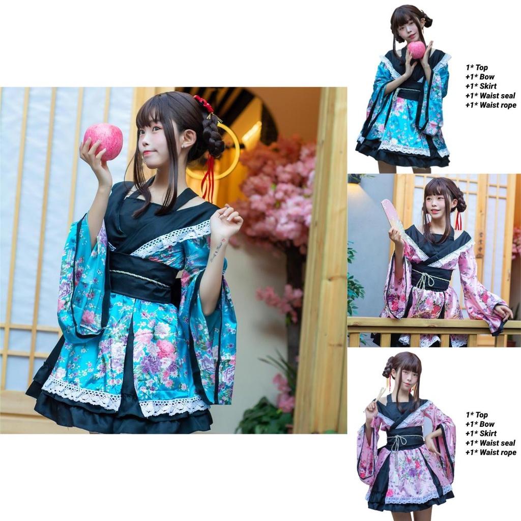 Miao Teacher Alice's Dreamland Blue Maid Costume Cosplay Anime Performance Stage Outfit