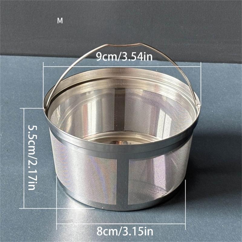 Generic Coffee Filter Basket Nonrust Steel Fine Meshes Screen Durable Construction Suitable with Most Brewer