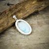 Republic Larimar Gemstone 925 Sterling Silver Jewelry Pendant 1.85" M-61