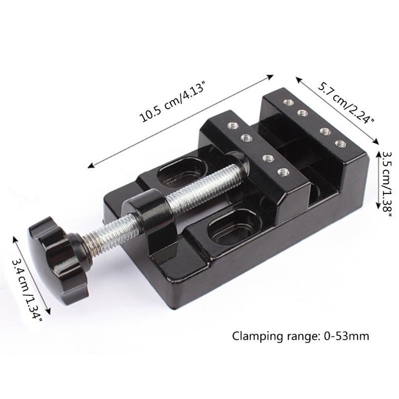 Aluminum Mini Table Vise Jaw Carving Bench Clamp Drill Press Vice Micro Clip Adjustable Flat Pliers DIY Jewelry Tools