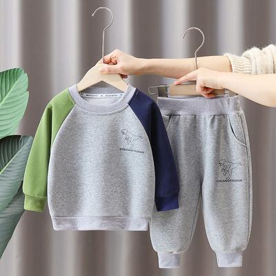 Winter Warme Jungen Sets Kinder Fleece Herbst Hoodies Anzüge Kinder Gefütterte Sweatshirts+Hosen Outfits Teenager Samt Kleidung