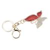 Cute Keychain Rhinestones Keychain Portable Handbag Pendant Key Chain for Women Girls Red