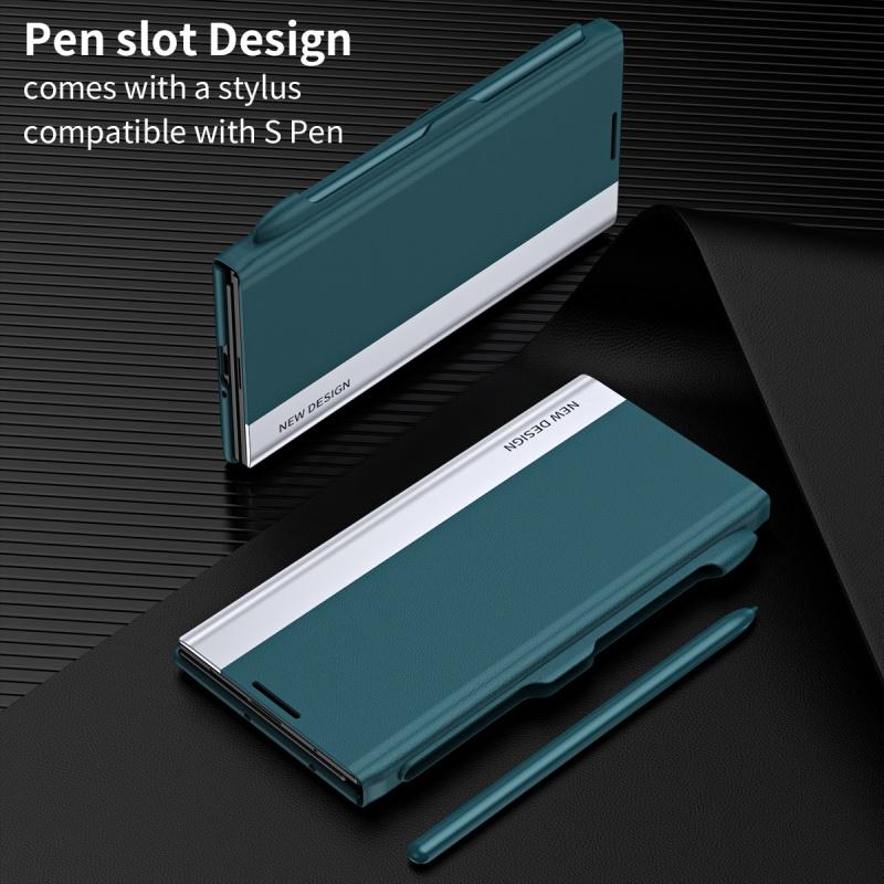 Leather With Stylus Stand Case for Samsung Galaxy Z TriFold / Z Fold 8 Ultra / 7 6 5 4 3 Folding Frosted Shockproof Back Cover