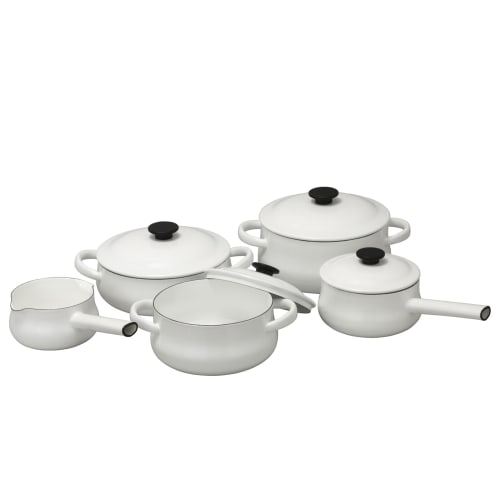 Nodahoro Enamel Casserole, 21cm, Gas/IH Compatible, Double-Handled Pot with Excellent Heat Retention, Made In Japan, Luke LK-21T