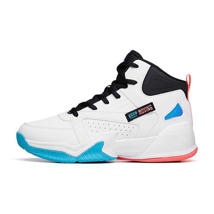 Anta Rutschfeste Abriebfeste Stoßdämpfende High-Top Sport Freizeitschuhe Kinder Sneaker Weiß Schwarz Blau A312131108-1