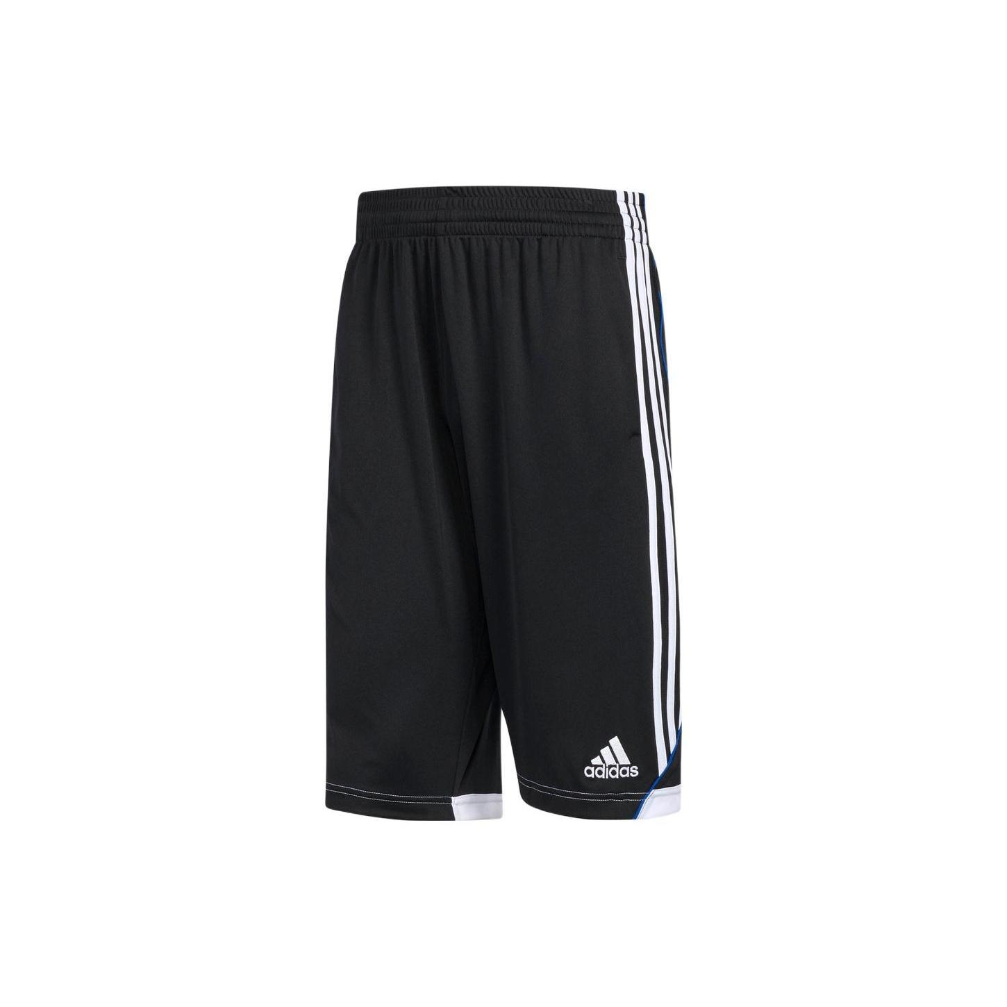 adidas Sports Side Stripe Basketball Breathable Shorts Black Men s BQ9871 L