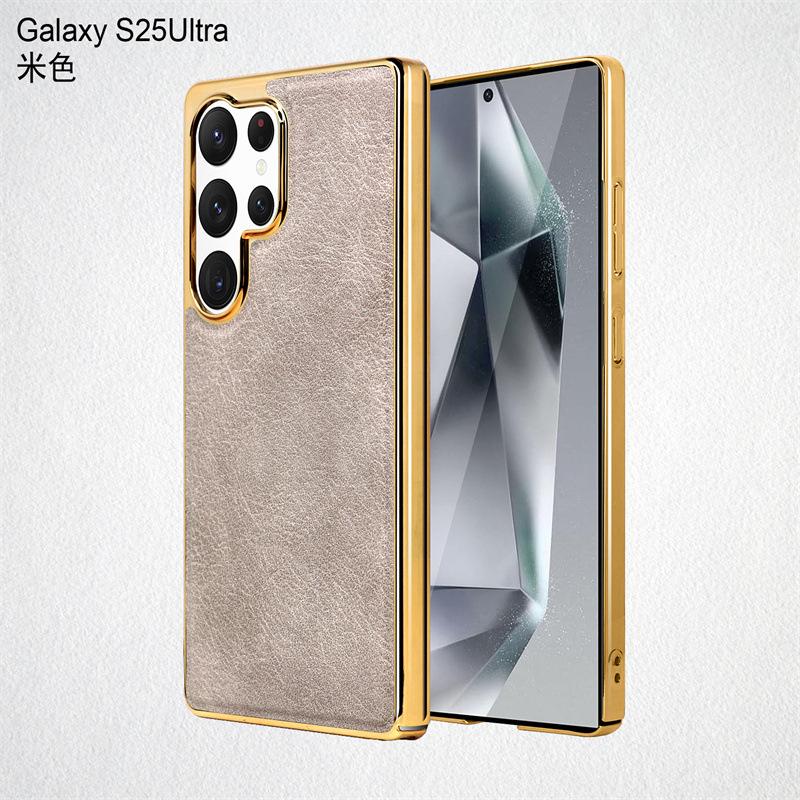 Samsung S11Ultra Electroplated Leather Pattern Mobile Phone Case S11Ultra Magnetic Cow Pattern S11Ultra Protective Case