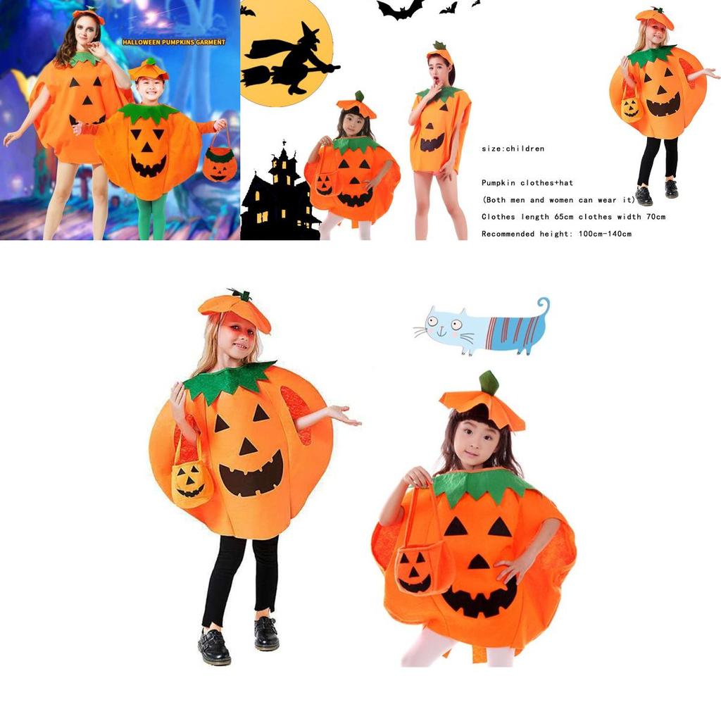 Halloween Pumpkin Costume Adult Parent-child Clothing Cosplay Fancy Dress Party