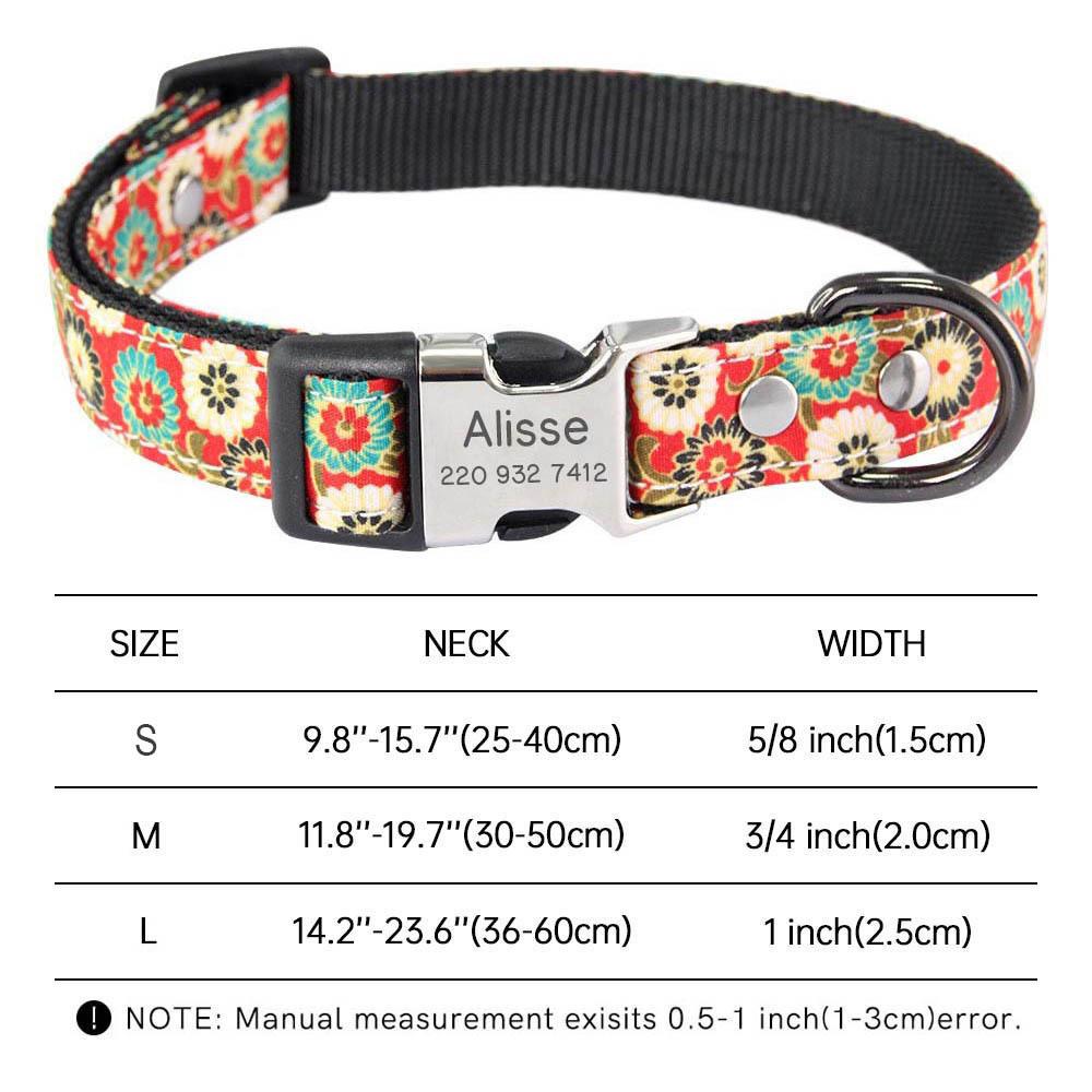 Personalized Dog Collar Name Free Engraved Custom ID Collars for Small Medium Large Dogs Puppy Necklace Pet Leash Pitbull