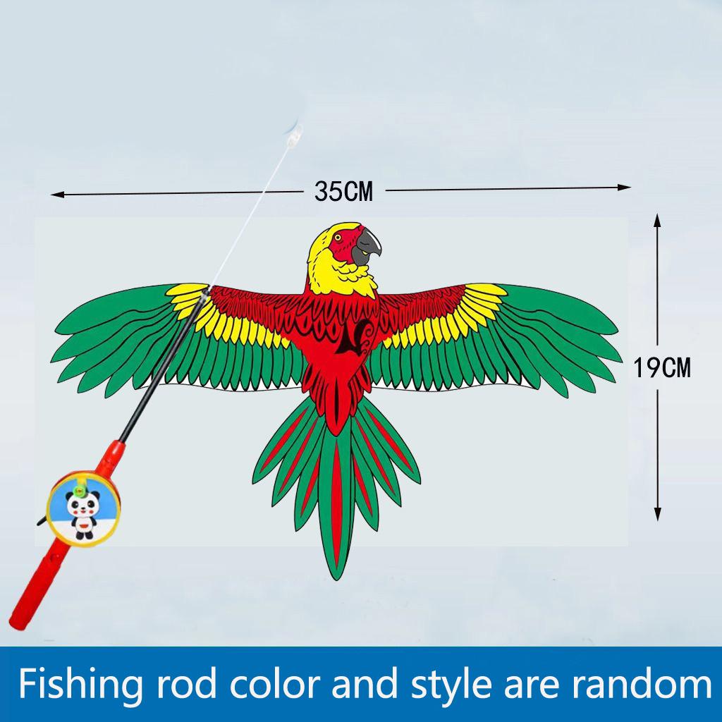 New Dynamic Kite Fishing Rod Kite Children'S Swallow Kite Breeze Easy Fly Handheld Wings Shaking Stall