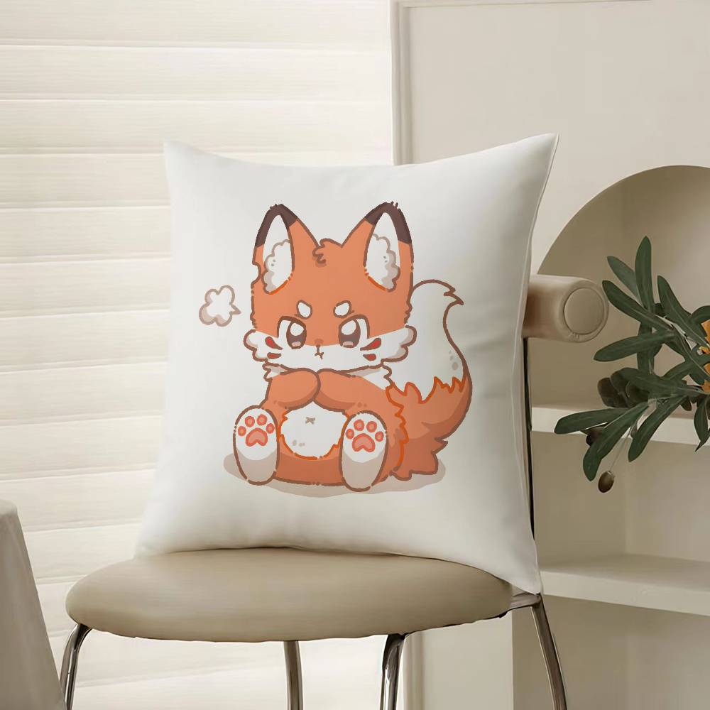 Cute Cure Animal Angry Pillow Case Comfort Sofa Bed Silky elegant Invisible zipper Decorative cushion cover