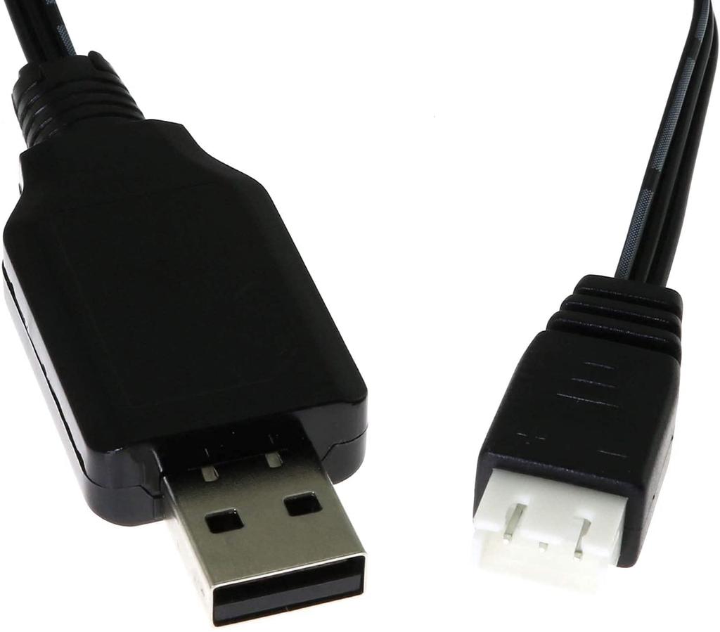 USB Charging Cable 7.4V – For SYMA X8C X8G Hubsan H501S – Compatible with LiPo Batteries – Black – Plastic