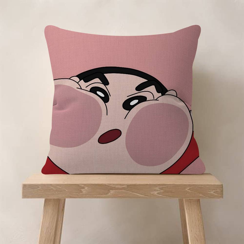 Crayon Anime S-Shin Cartoon Chan Personalized Pillow Cover Kids Bedroom Wild Party Decor Pillowcase Kid Birthday Shower Gift