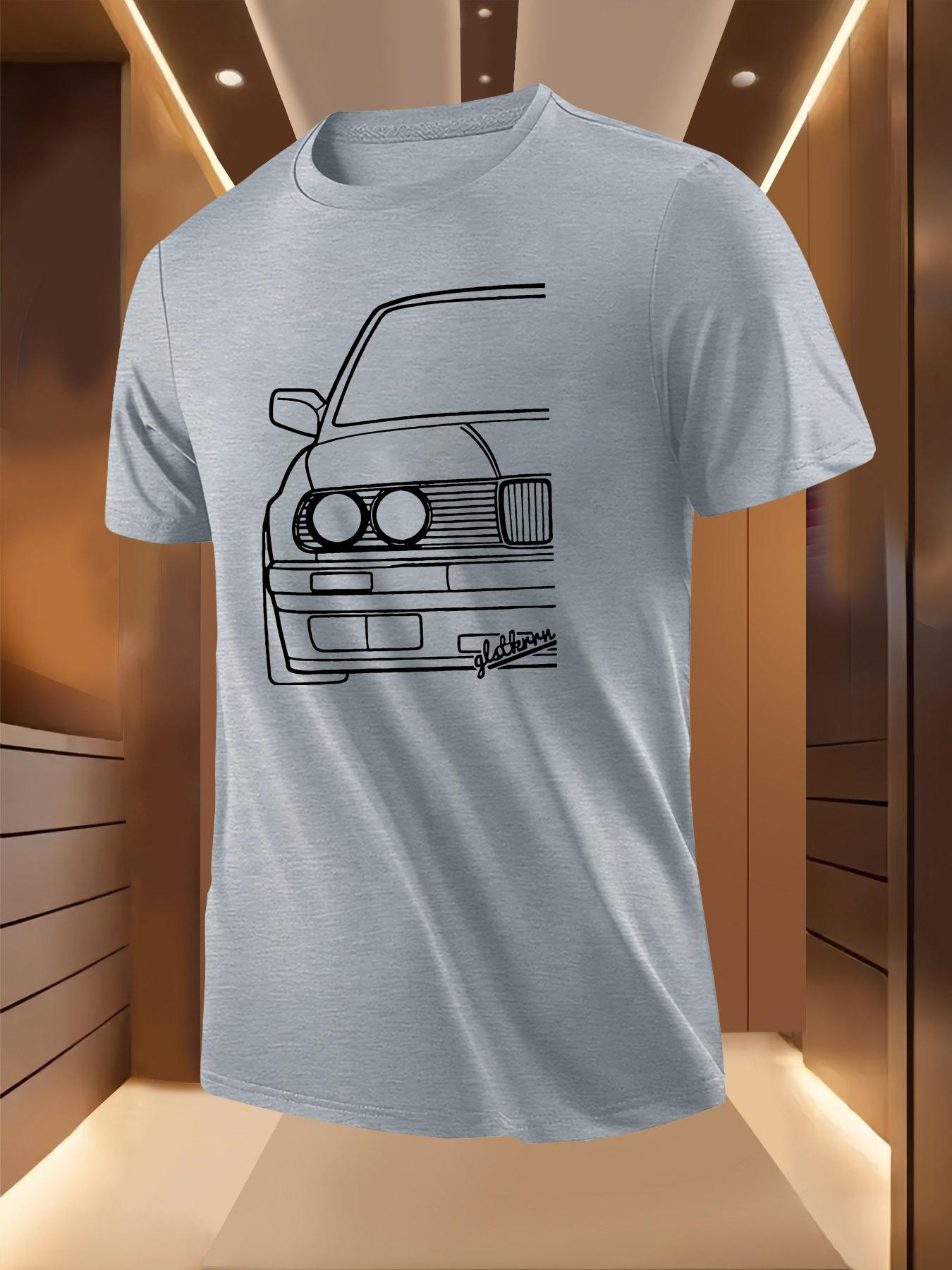 Car Silhouette Graphic Tshirt - Breathable Lightweight Po... XXXXL