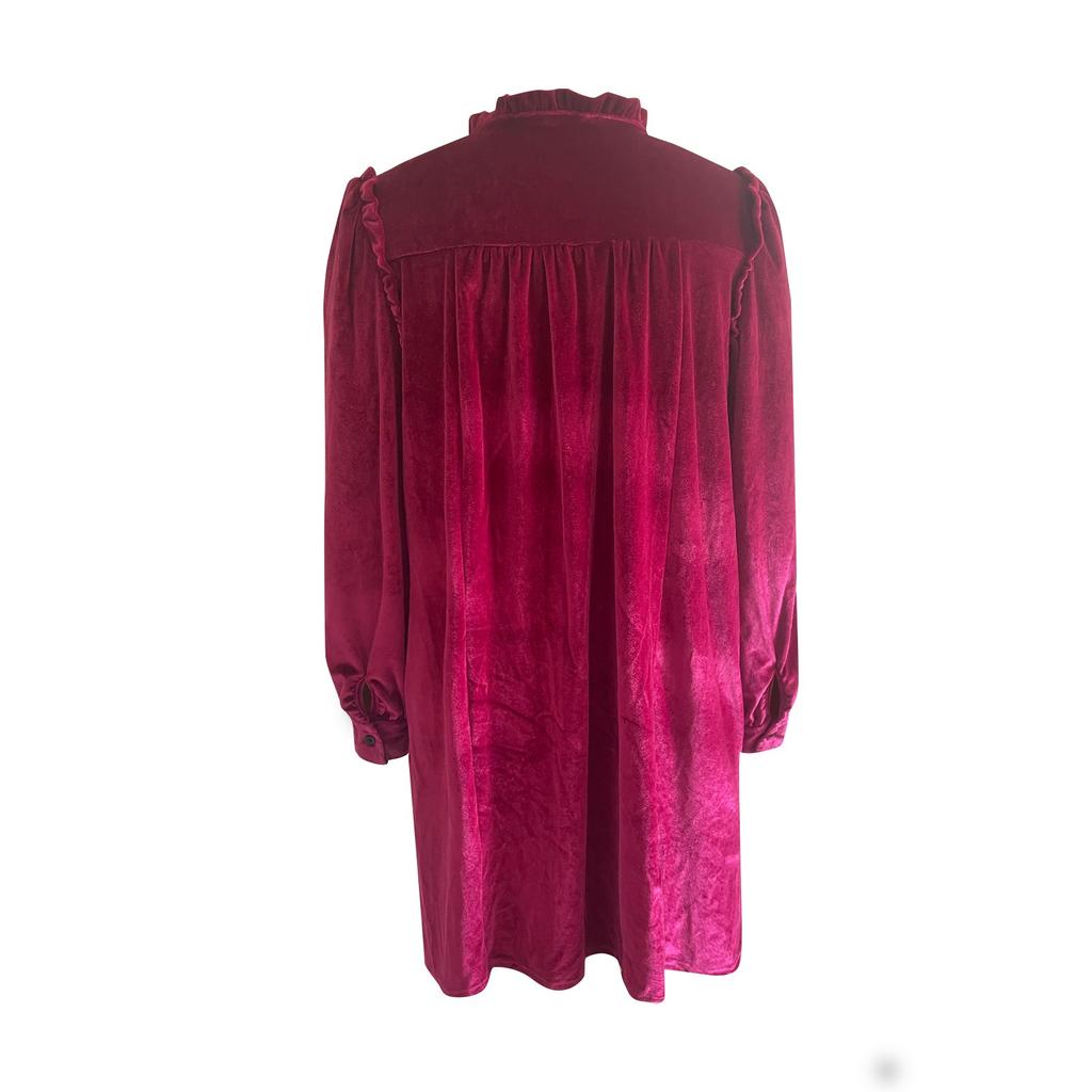 Women's Long Sleeved Solid Color Loose Straight Dress